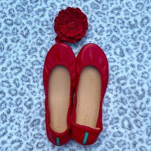 Tieks, True Love Red, size 10